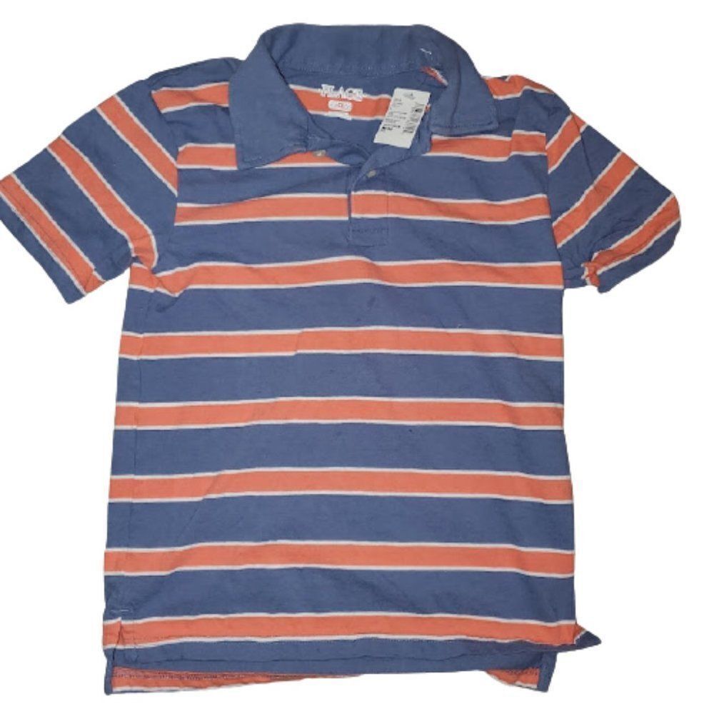 The Children's Place Boys' Short Sleeve Striped Polo T-Shirt Size Medium